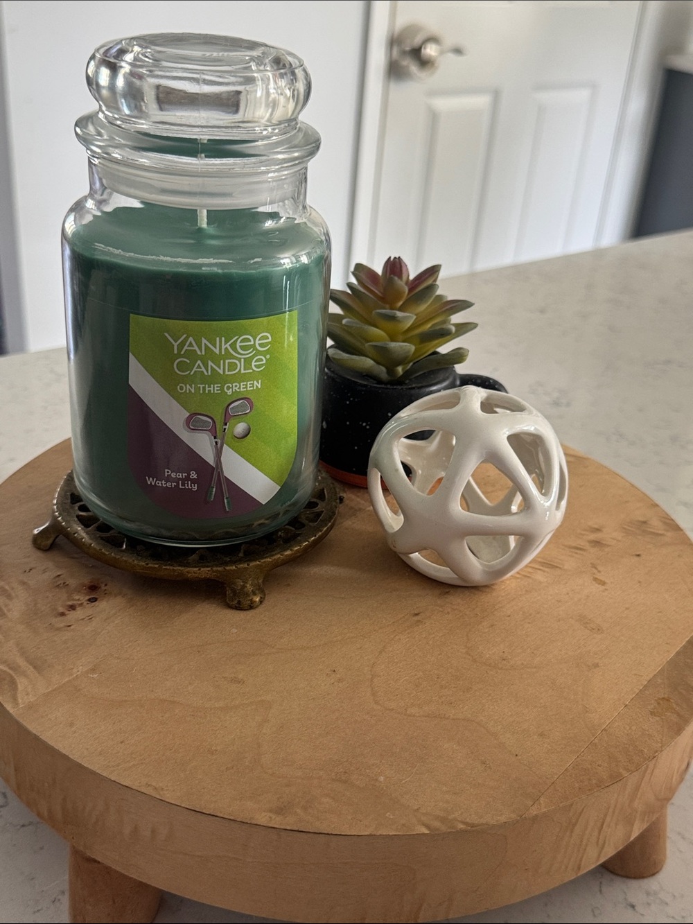 Yankee Candle Green ‘On The Green’ Glass Jar Candle - 22 Oz